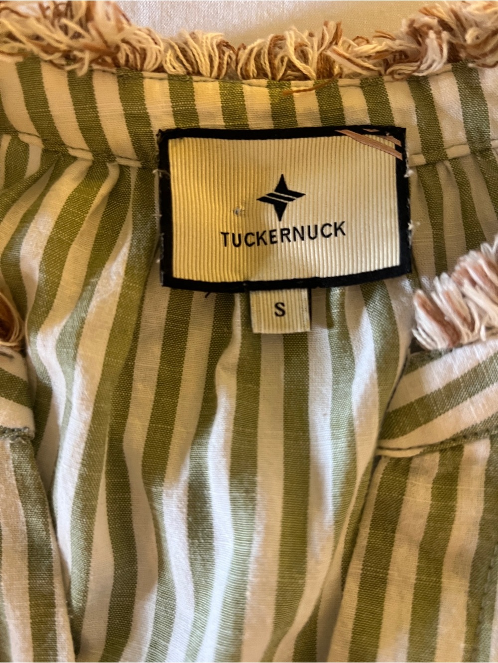 Tuckernuck Cotswald Stripe Crawford Dress in Green Gingham Small - Picture 3 of 3